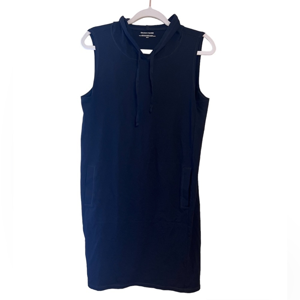 Eileen Fisher Sleeveless Hooded Dress Size Medium - Picture 3 of 7